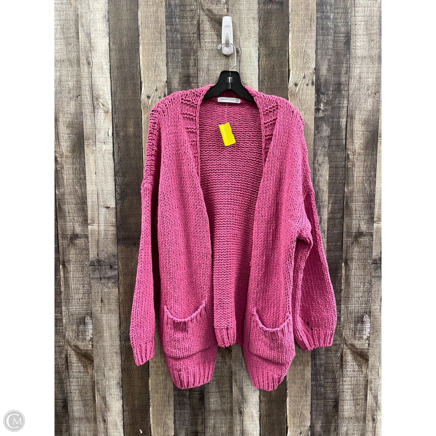 Sweater Cardigan By Cme In Pink, Size: M