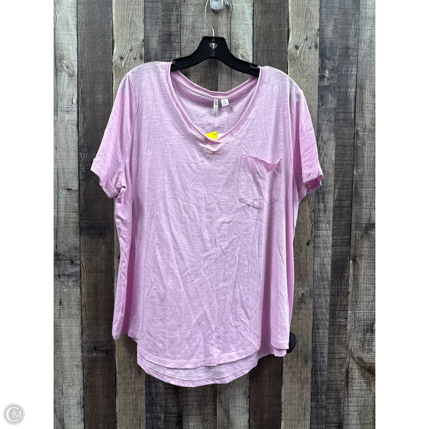 Top Short Sleeve By Cato In Pink, Size: Xl