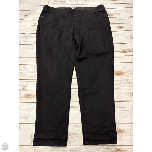 Jeans Straight By Croft And Barrow In Black Denim, Size: 22