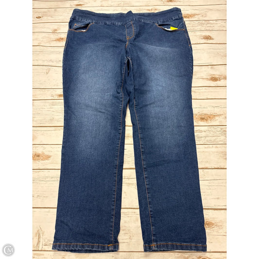 Jeans Straight By Gloria Vanderbilt In Blue Denim, Size: 20