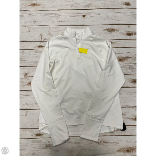 Athletic Top Long Sleeve Collar By Athleta In White, Size: M
