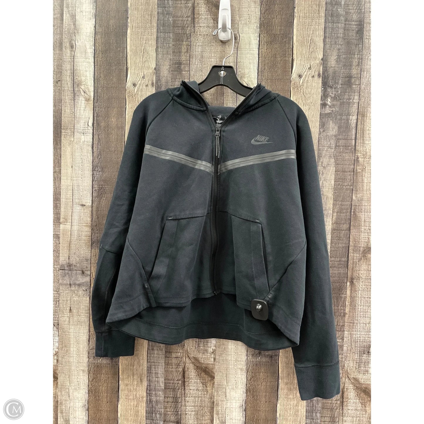 Athletic Jacket By Nike In Black, Size: Xl