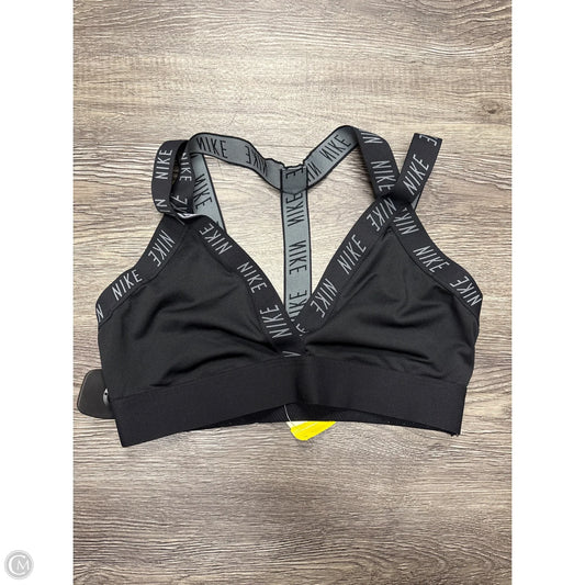 Athletic Bra By Nike In Black & Grey, Size: M