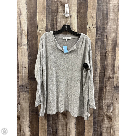 Top Long Sleeve By Cme In Grey, Size: M