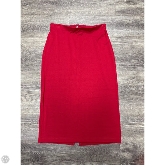 Skirt Midi By J. Jill In Red, Size: Xs