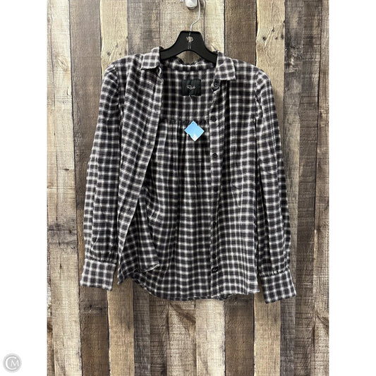 Top Long Sleeve By Rails In Plaid Pattern, Size: Xs