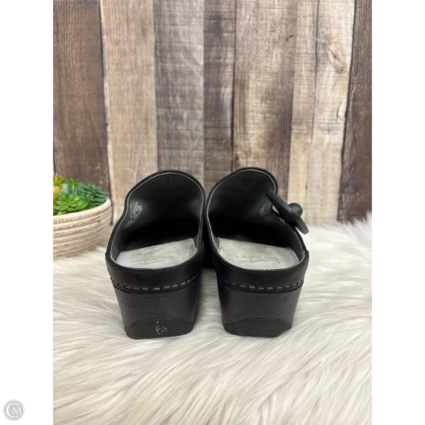 Shoes Heels Wedge By Dansko In Black, Size: 9