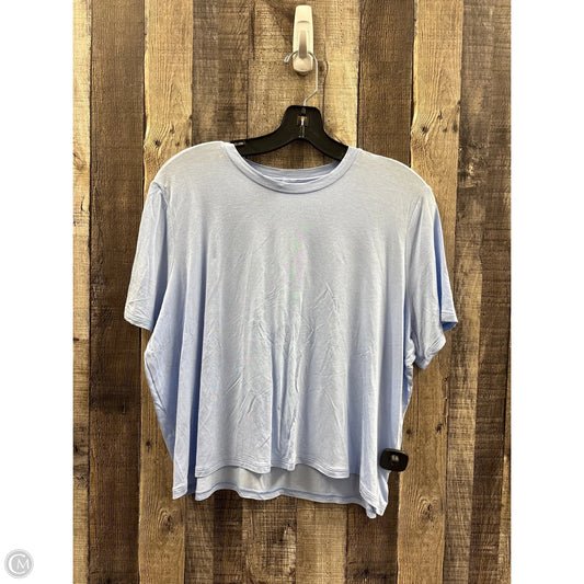 Athletic Top Short Sleeve By Alo In Blue, Size: L