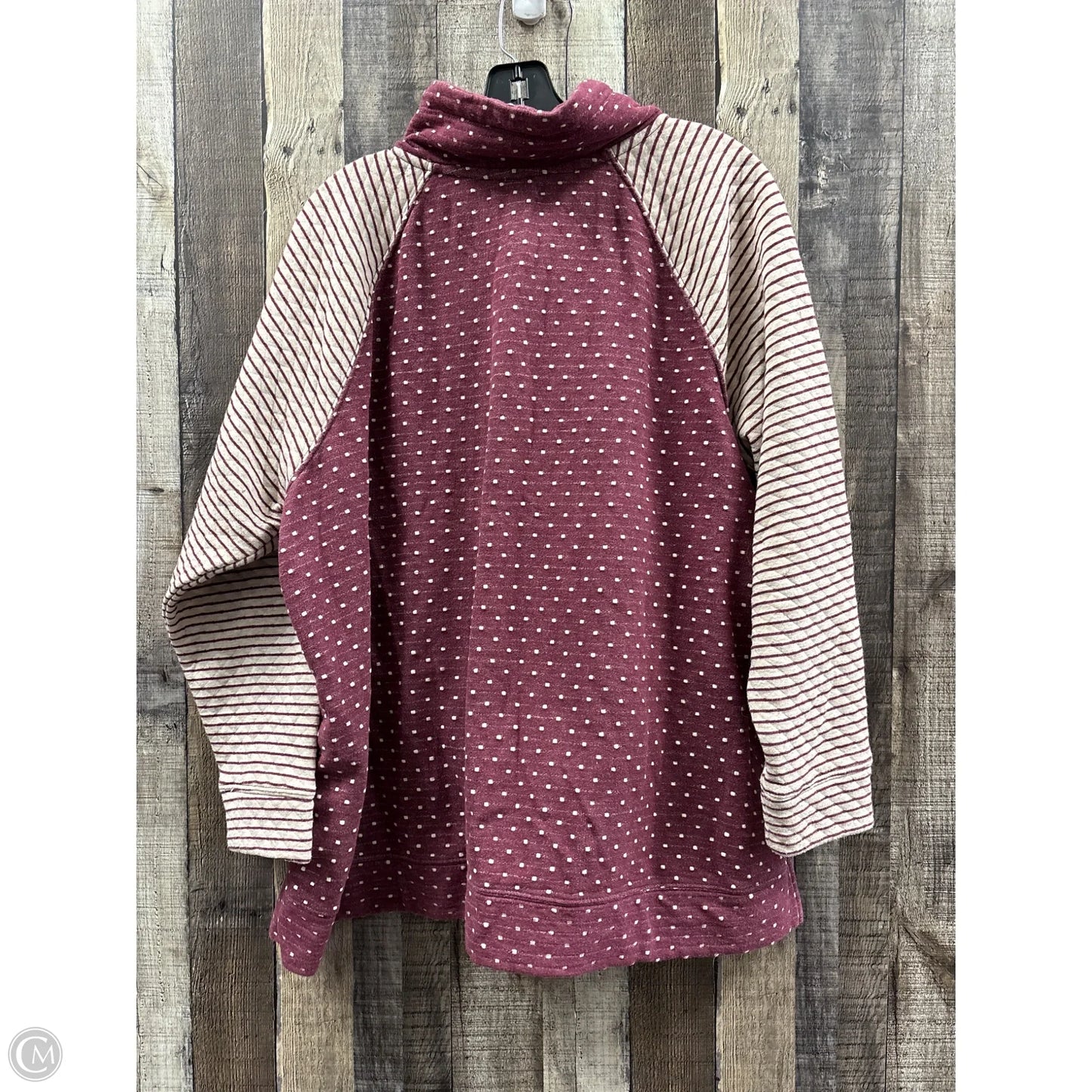 Sweatshirt Collar By Maurices In Maroon, Size: 2x