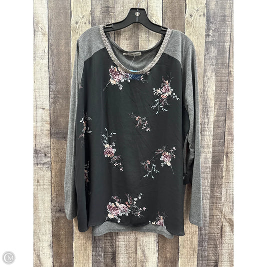 Top Long Sleeve By Maurices In Grey, Size: 3x