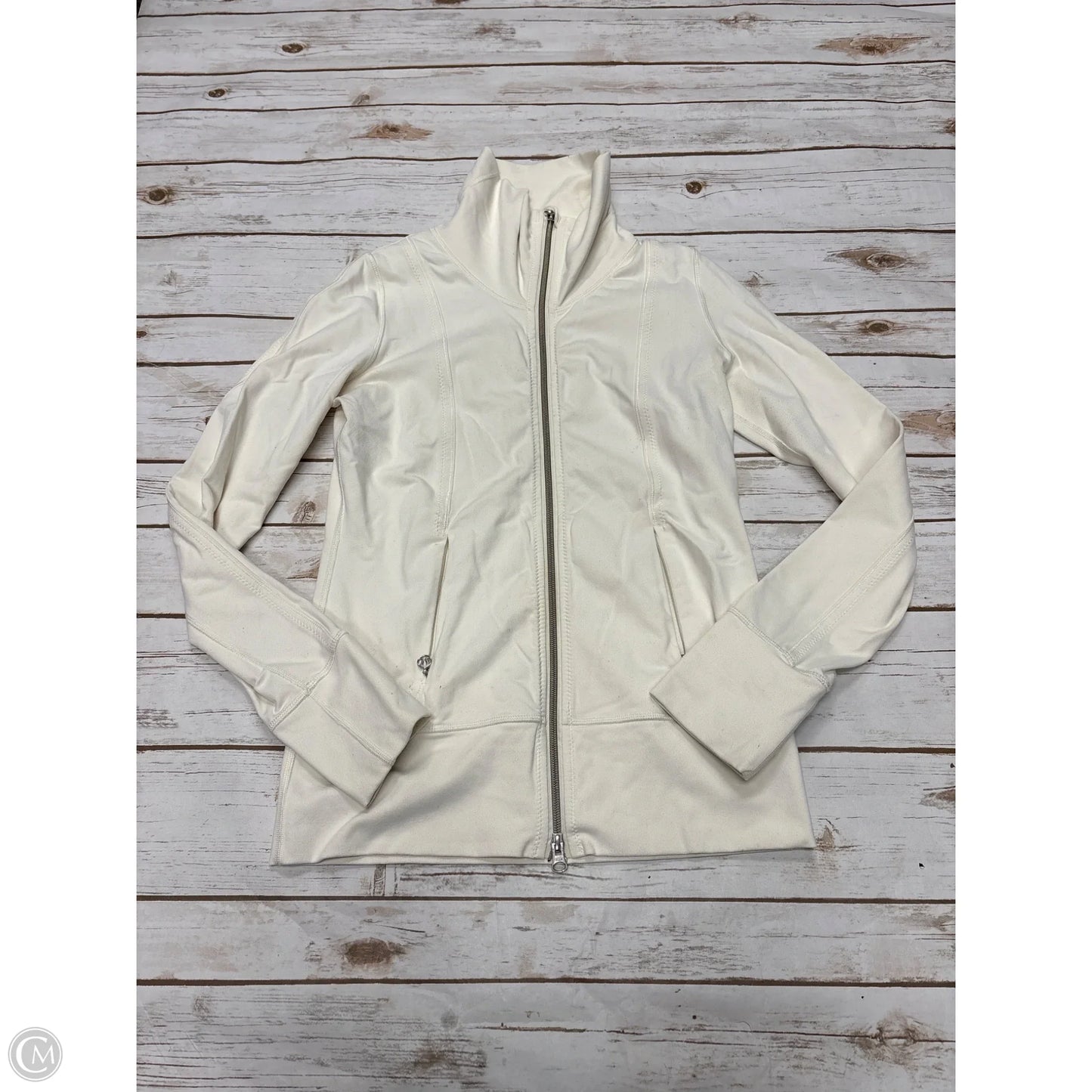 Athletic Jacket By Lululemon In Beige, Size: 4