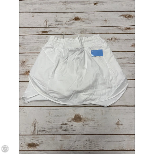 Athletic Skort By Lululemon In White, Size: 6