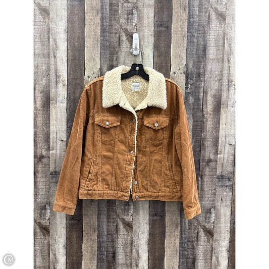 Jacket Faux Fur & Sherpa By Kensie In Brown, Size: M