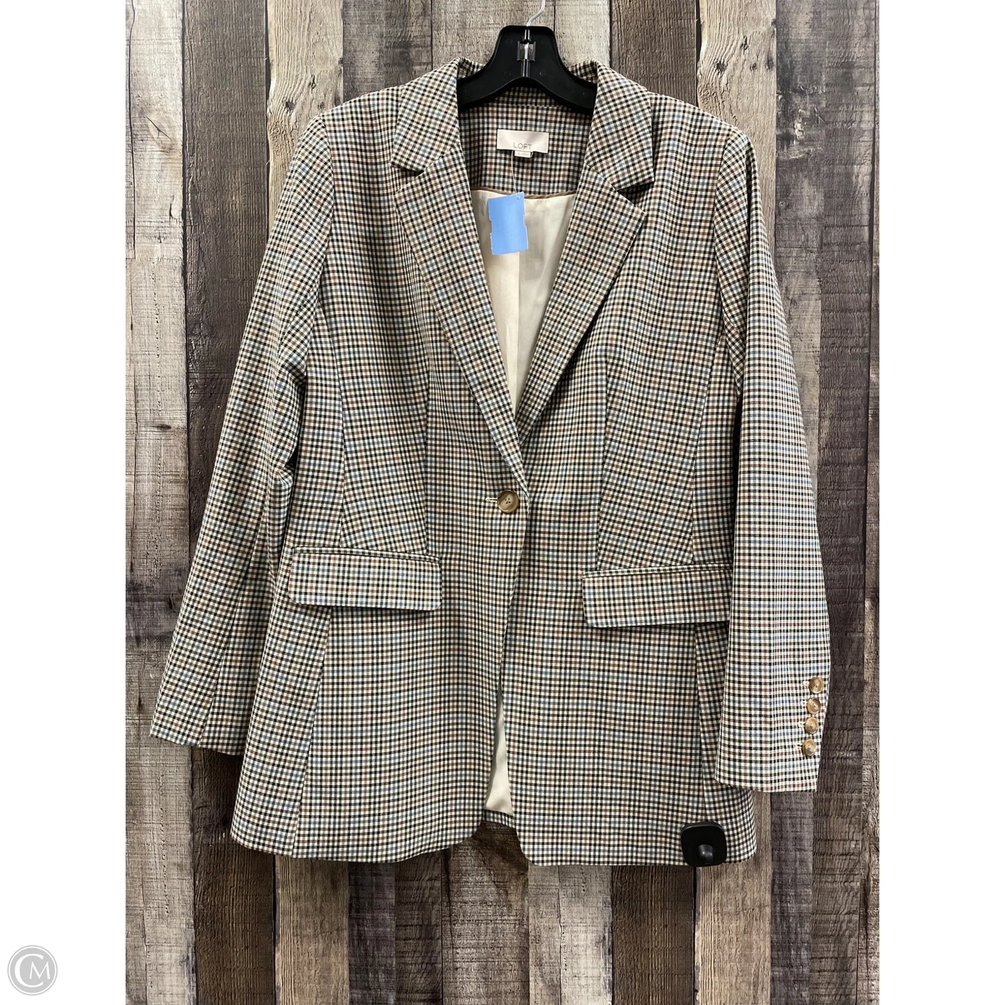 Blazer By Loft In Plaid Pattern, Size: Xs