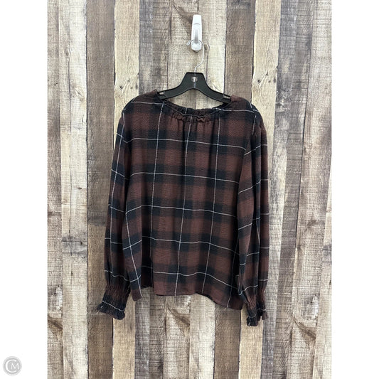 Top Long Sleeve By Cloth & Stone In Brown, Size: S