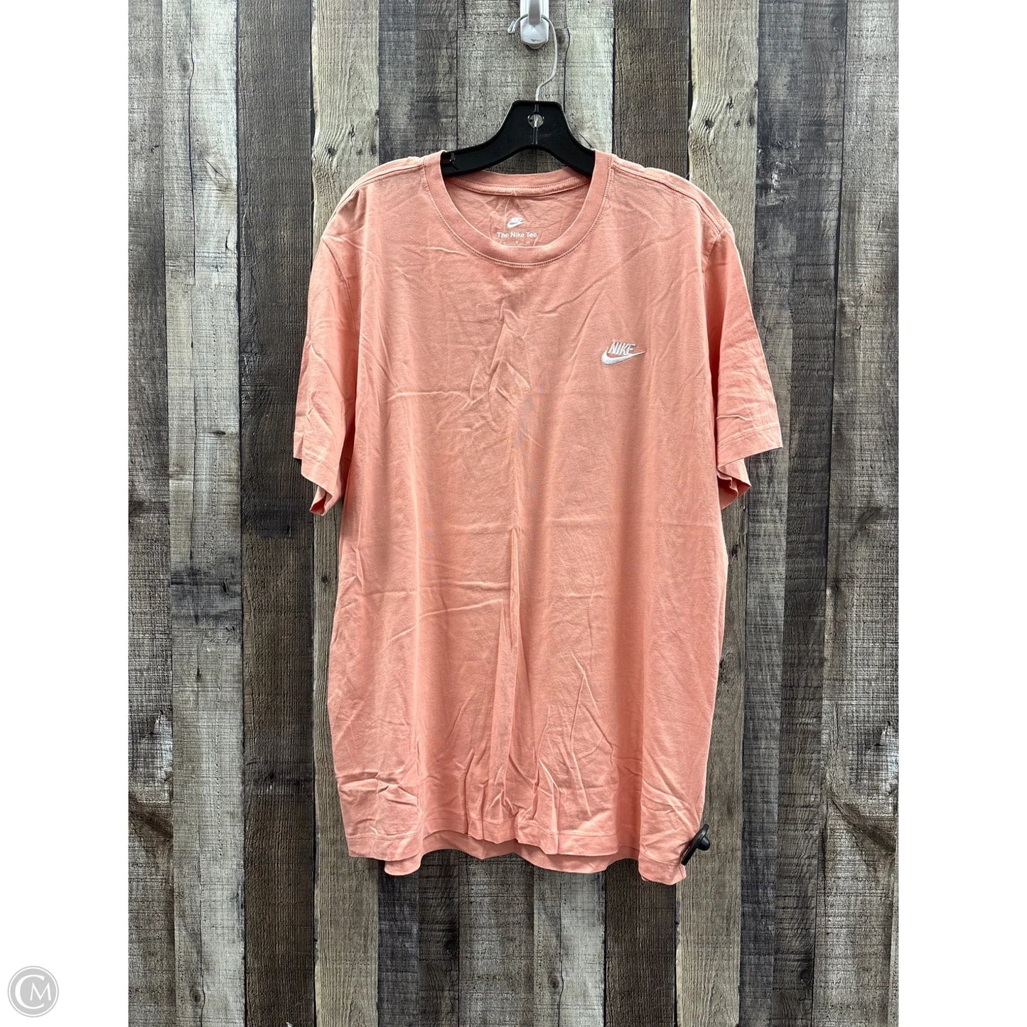 Athletic Top Short Sleeve By Nike In Orange, Size: Xl