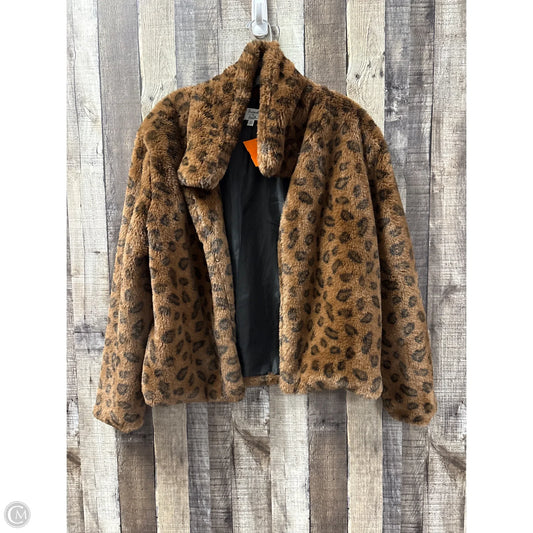 Jacket Faux Fur & Sherpa By Cme In Animal Print, Size: M