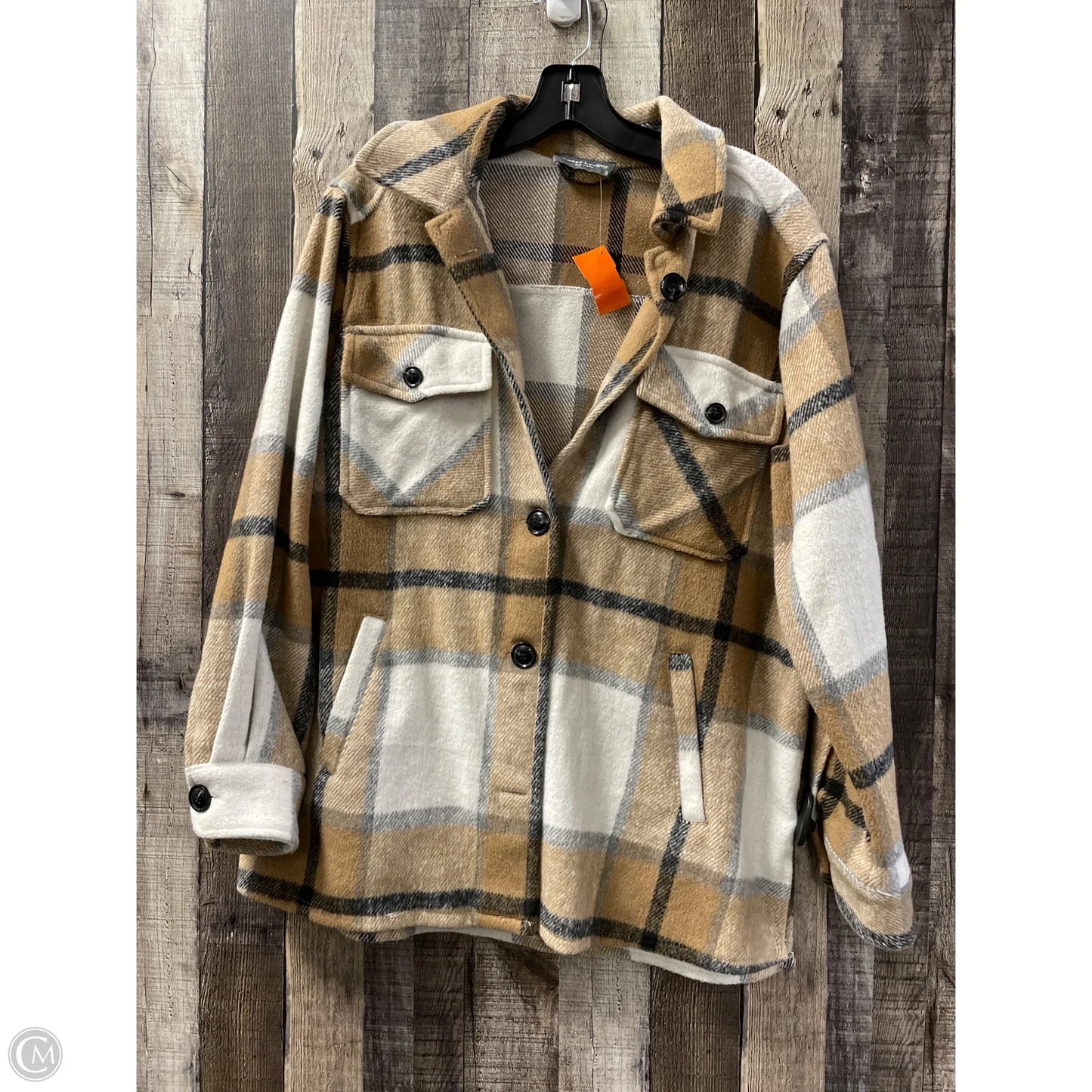 Athletic Jacket By Sweet Lovely In Plaid Pattern, Size: S
