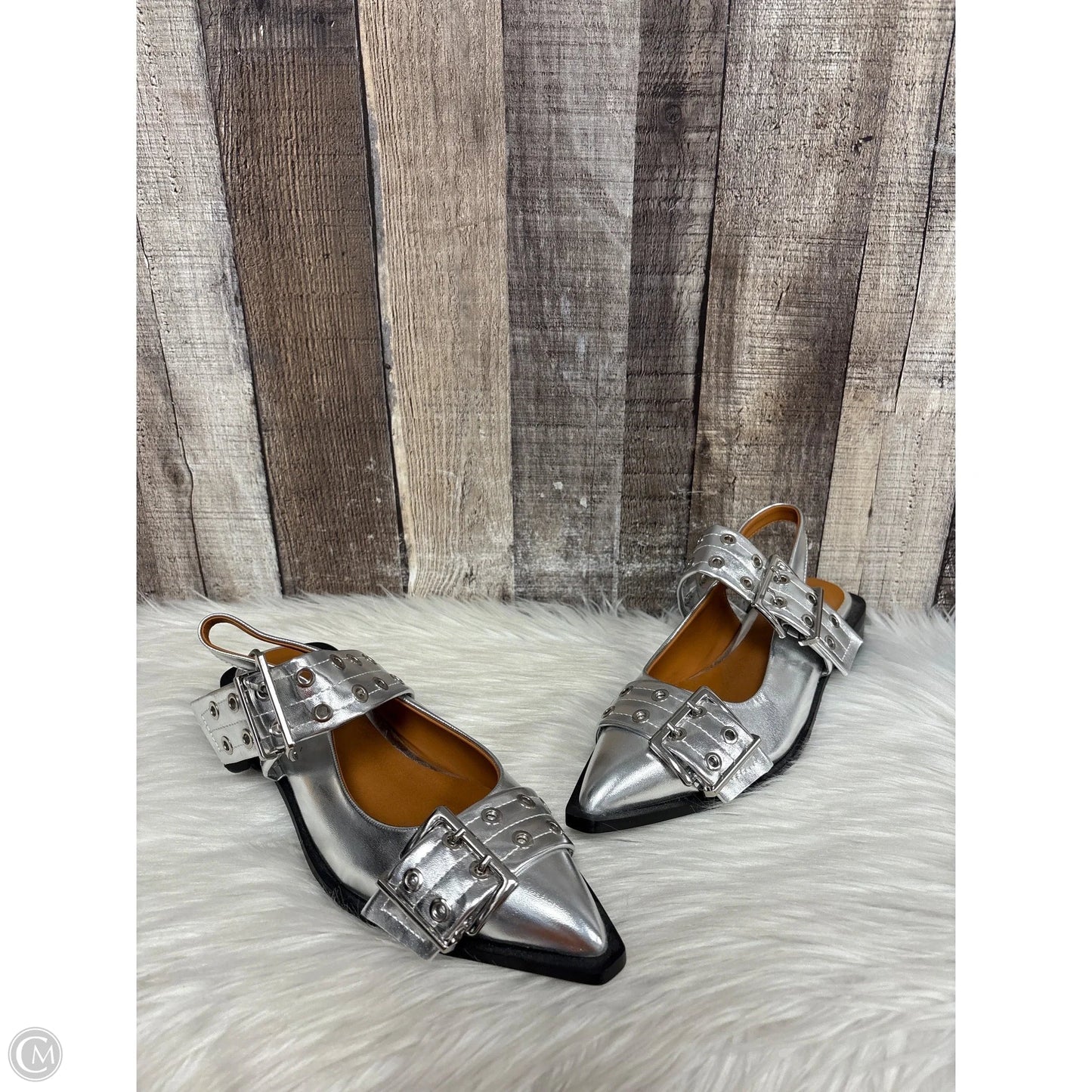 Shoes Flats By Cmf In Silver, Size: 6
