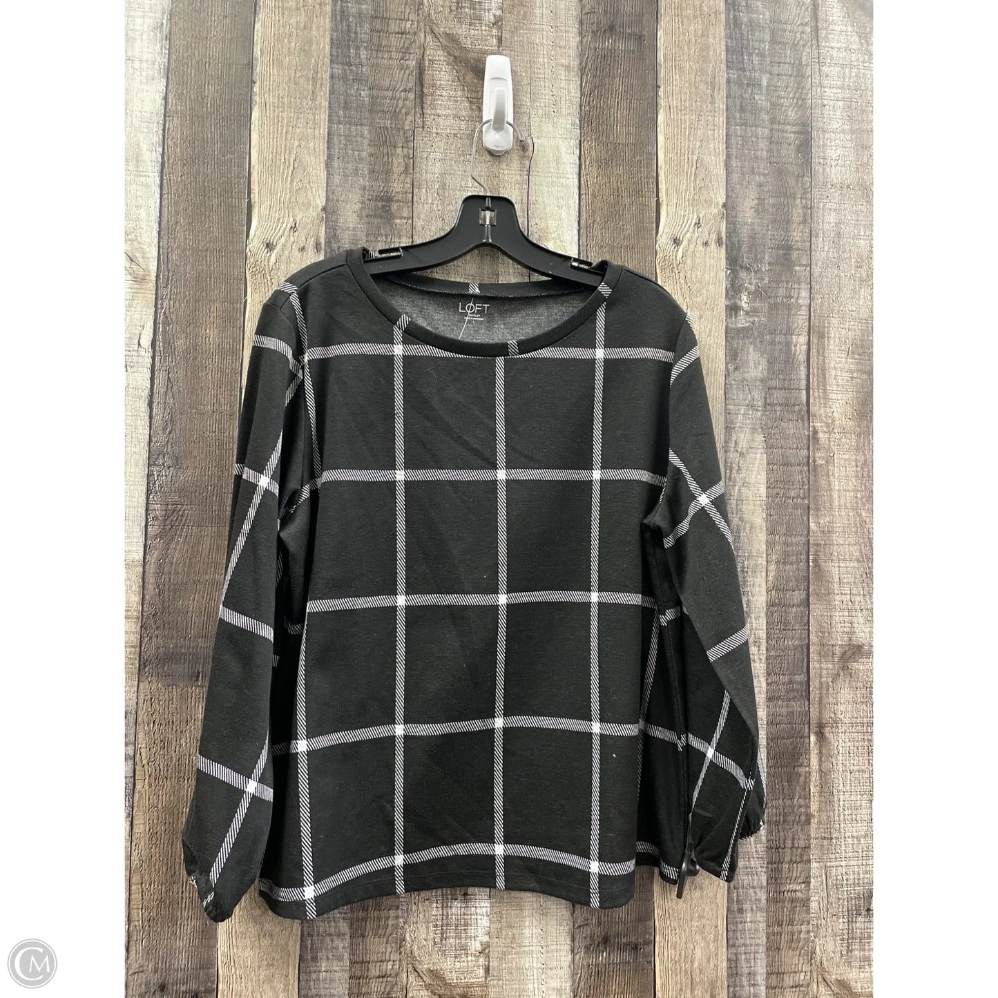 Top Long Sleeve By Loft In Black, Size: L