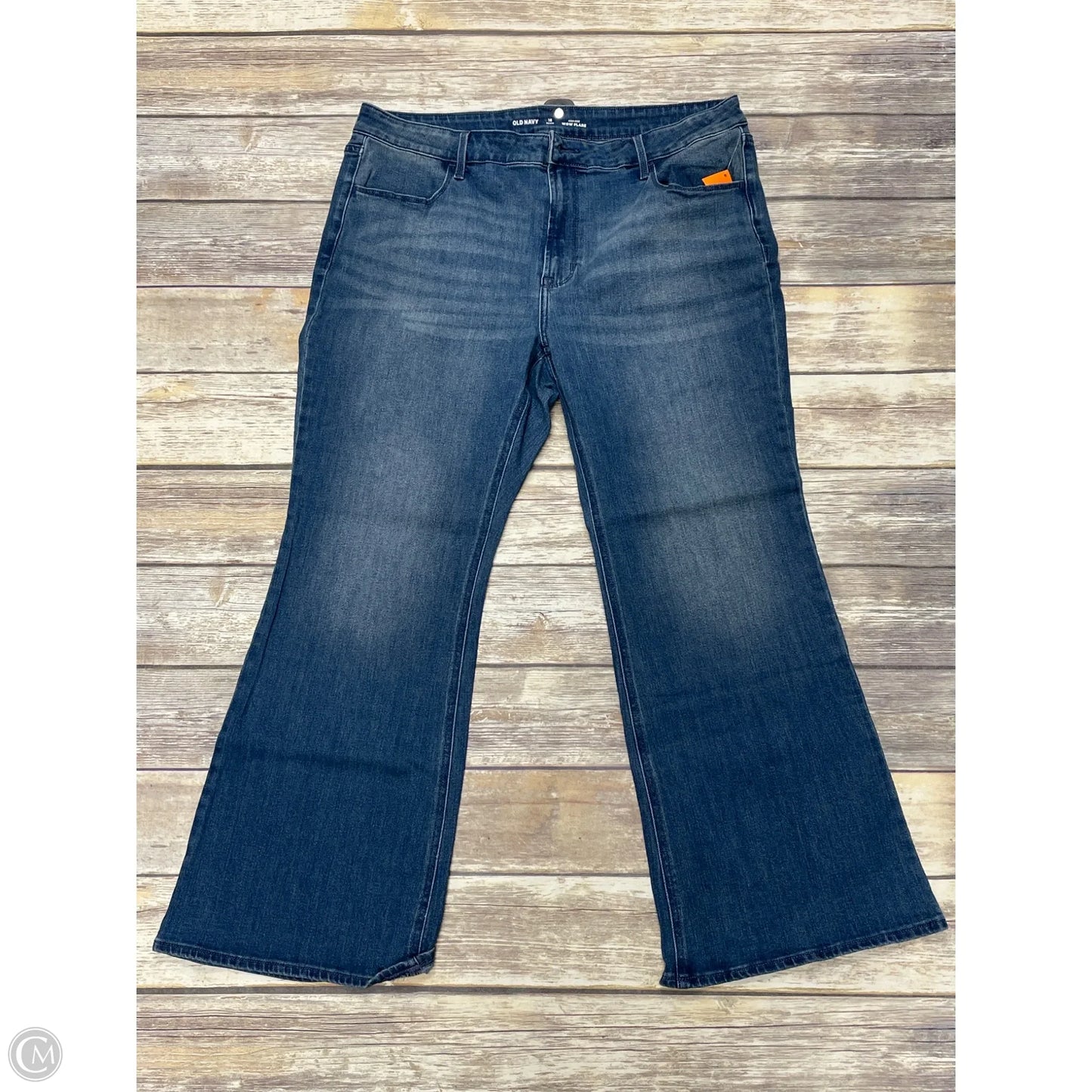 Jeans Flared By Old Navy In Blue Denim, Size: 16