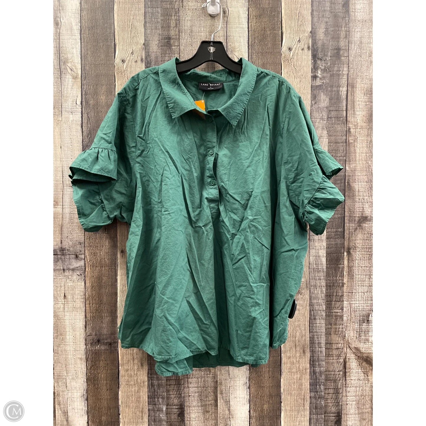 Top Short Sleeve By Lane Bryant In Green, Size: 4x