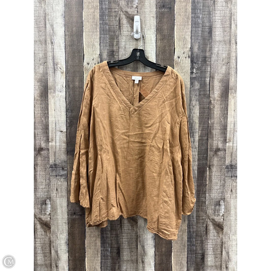 Top Long Sleeve By J. Jill In Brown, Size: 4x
