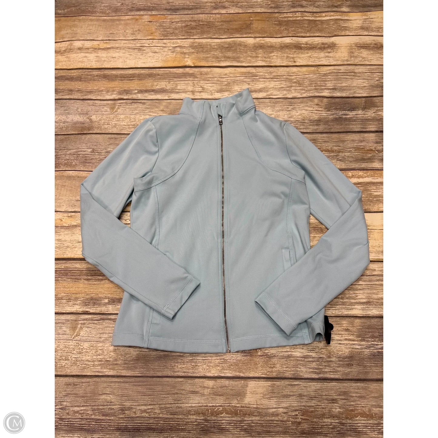 Athletic Jacket By Gilly Hicks In Blue, Size: L
