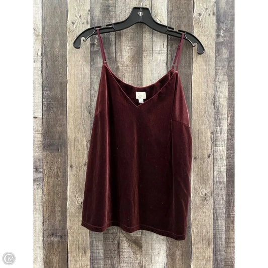 Top Sleeveless By A New Day In Maroon, Size: L