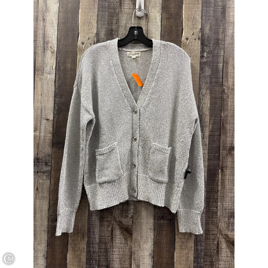 Sweater Cardigan By Marled In Silver, Size: Xl