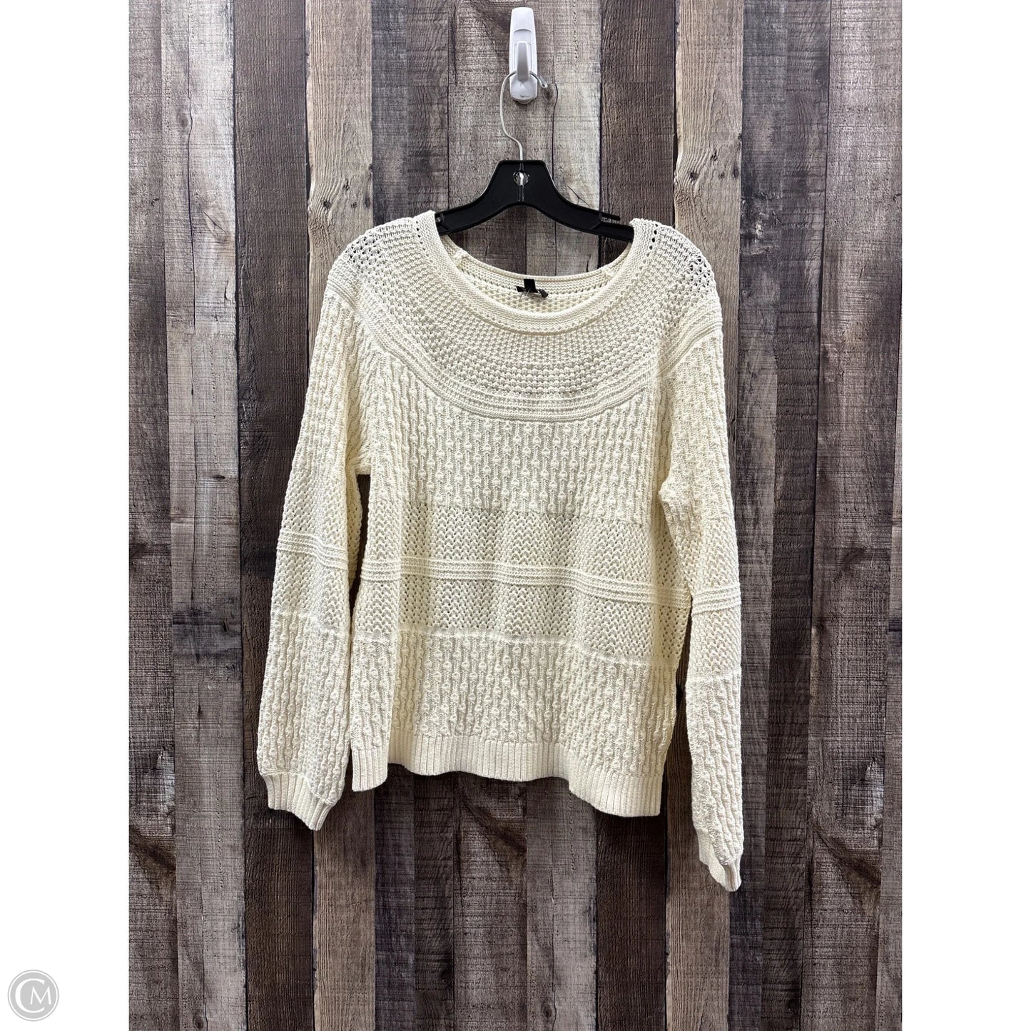 Sweater By Talbots In Ivory, Size: L