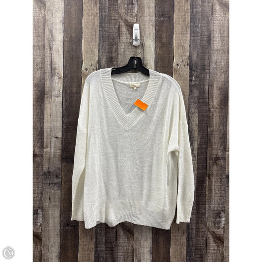 Top Long Sleeve By Sweet Lovely In Ivory, Size: M