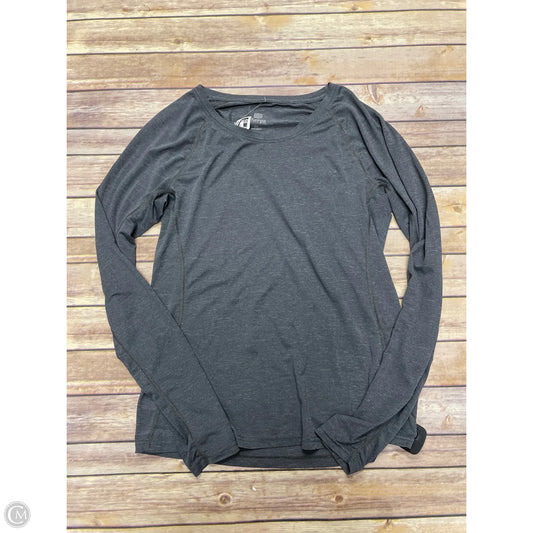 Athletic Top Long Sleeve Collar By Cme In Grey, Size: M