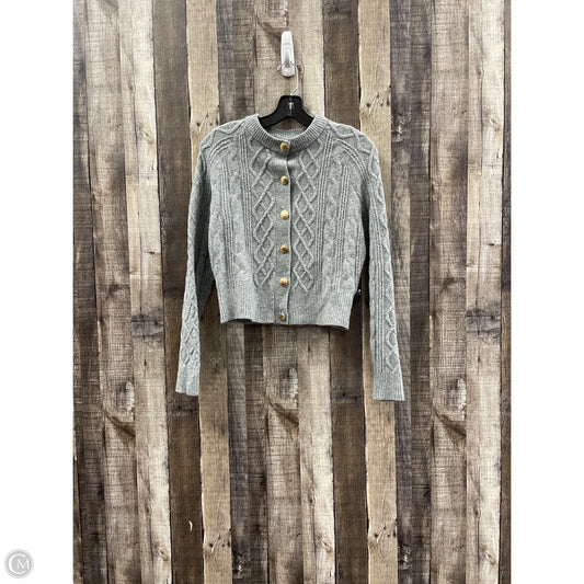 Sweater Cardigan By Universal Thread In Grey, Size: S