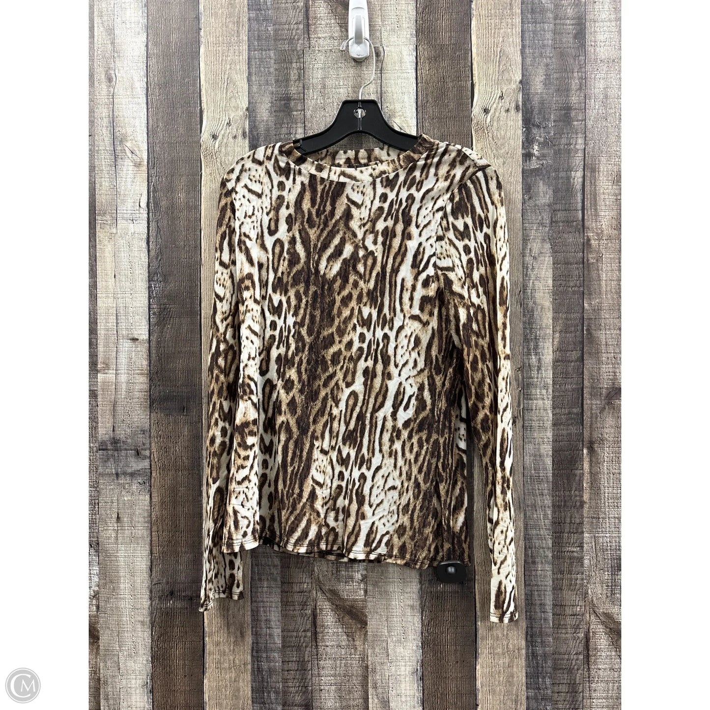 Top Long Sleeve By Inc In Animal Print, Size: M