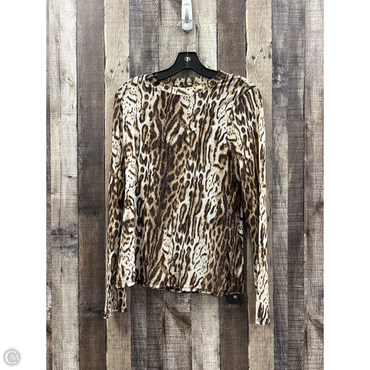 Top Long Sleeve By Inc In Animal Print, Size: M