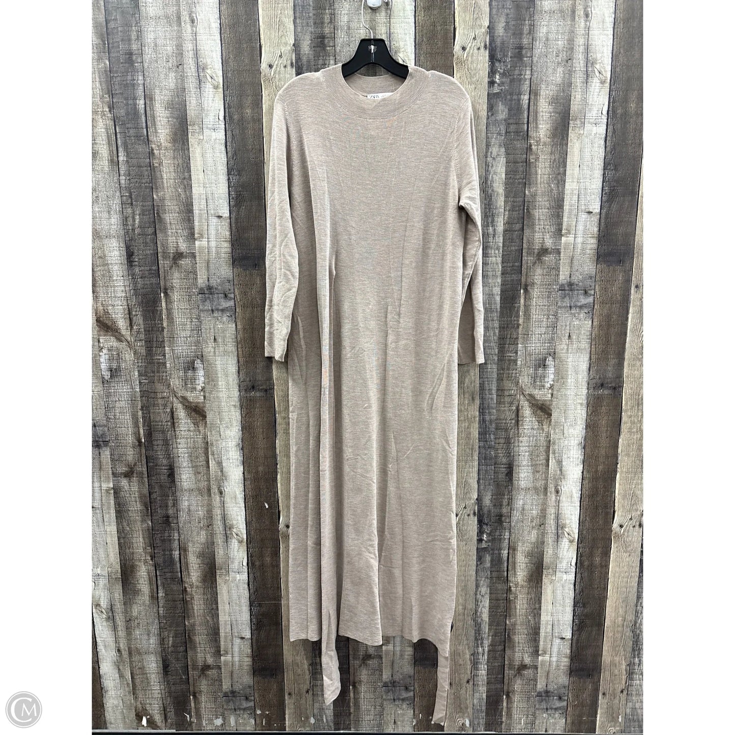 Dress Casual Maxi By Zara In Tan, Size: M
