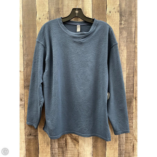 Athletic Top Long Sleeve Crewneck By Cme In Blue, Size: S