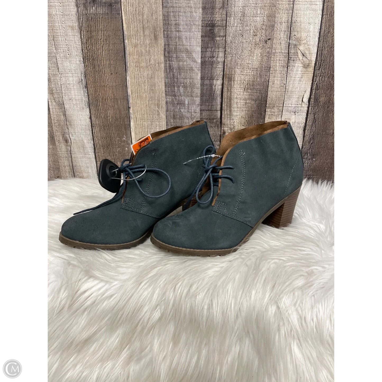 Boots Ankle Heels By Ruff Hewn In Navy, Size: 9