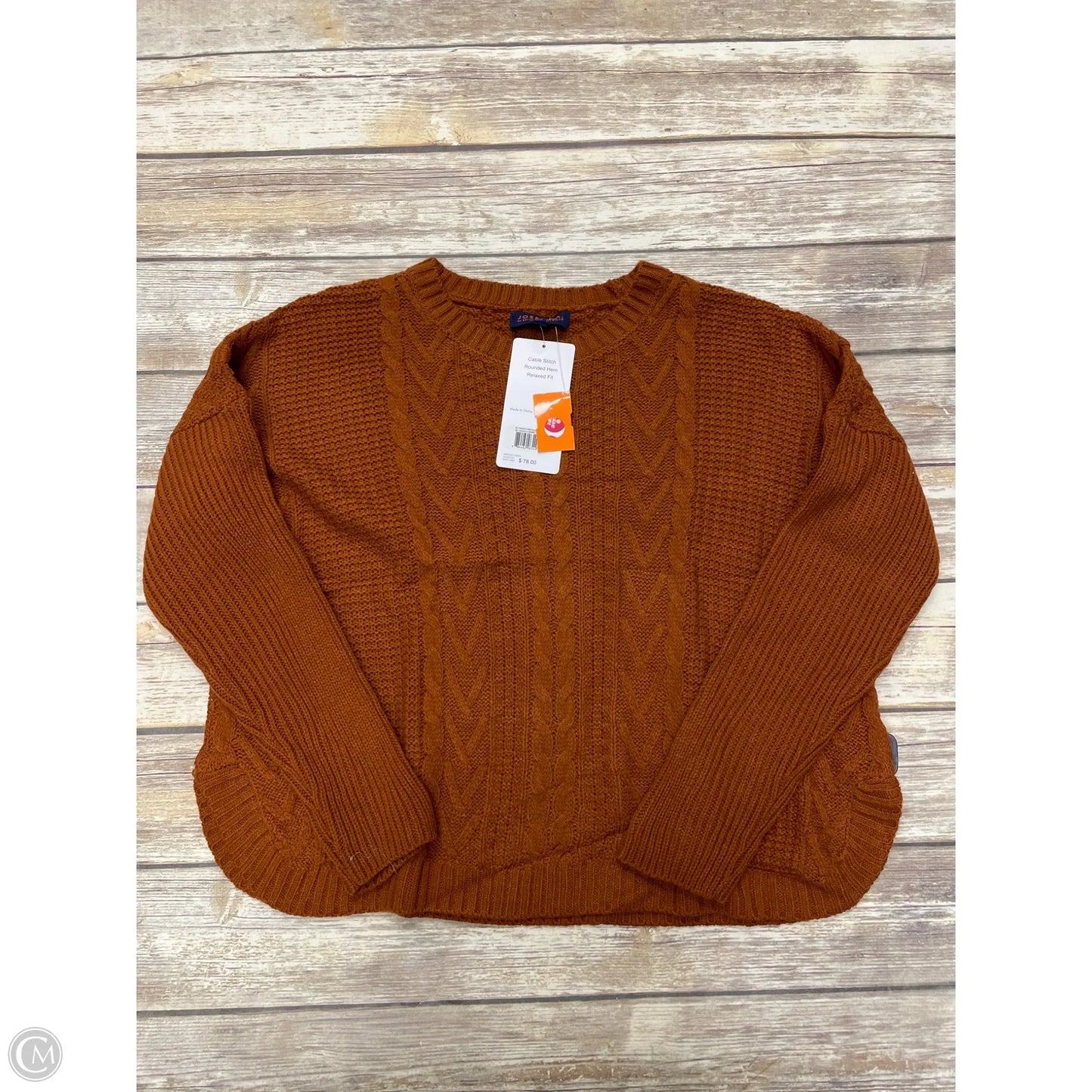 Sweater By Joseph A. In Bronze, Size: L