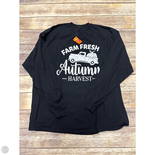 Top Long Sleeve By Cmf In Black, Size: 2x