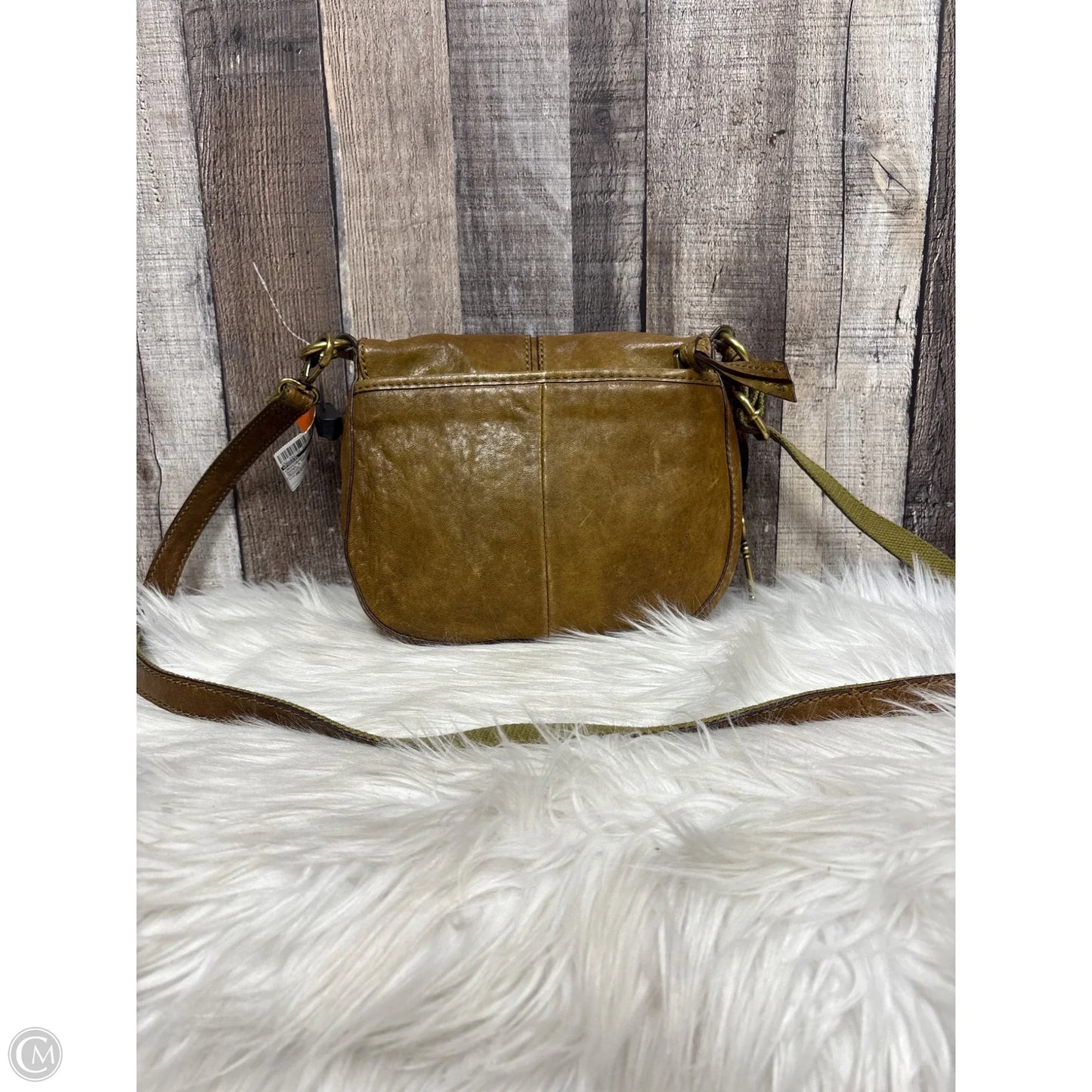 Crossbody Leather By Fossil, Size: Medium