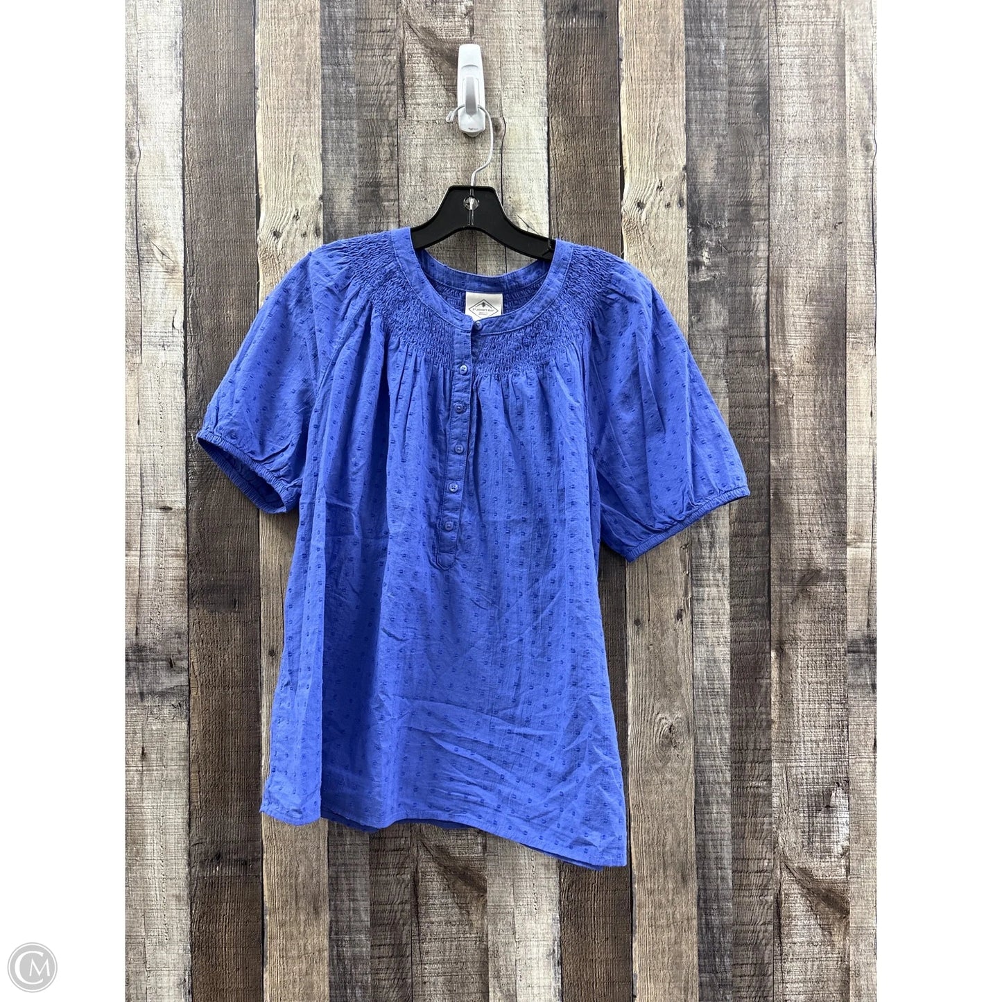 Top Short Sleeve By St Johns Bay In Purple, Size: L