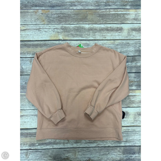 Sweatshirt Crewneck By Fabletics In Peach, Size: S