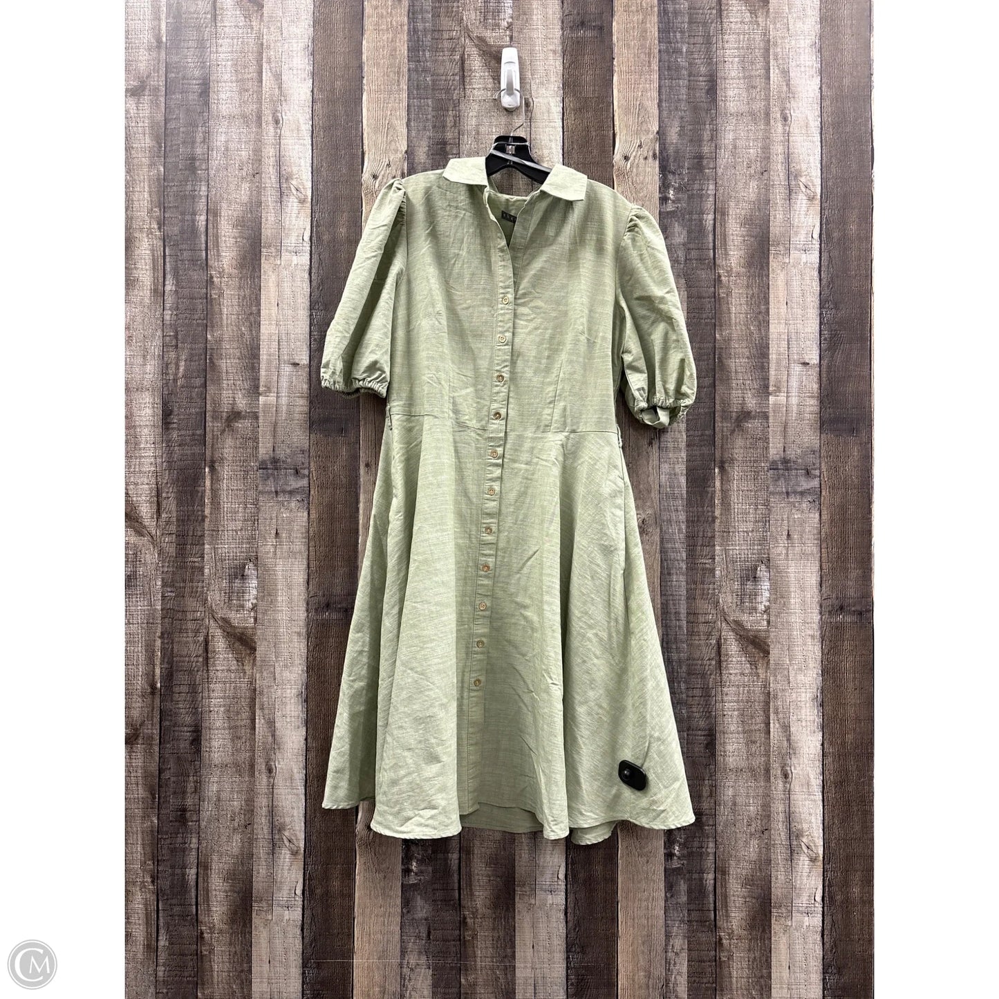 Dress Casual Midi By Sharagano In Geometric Pattern, Size: L