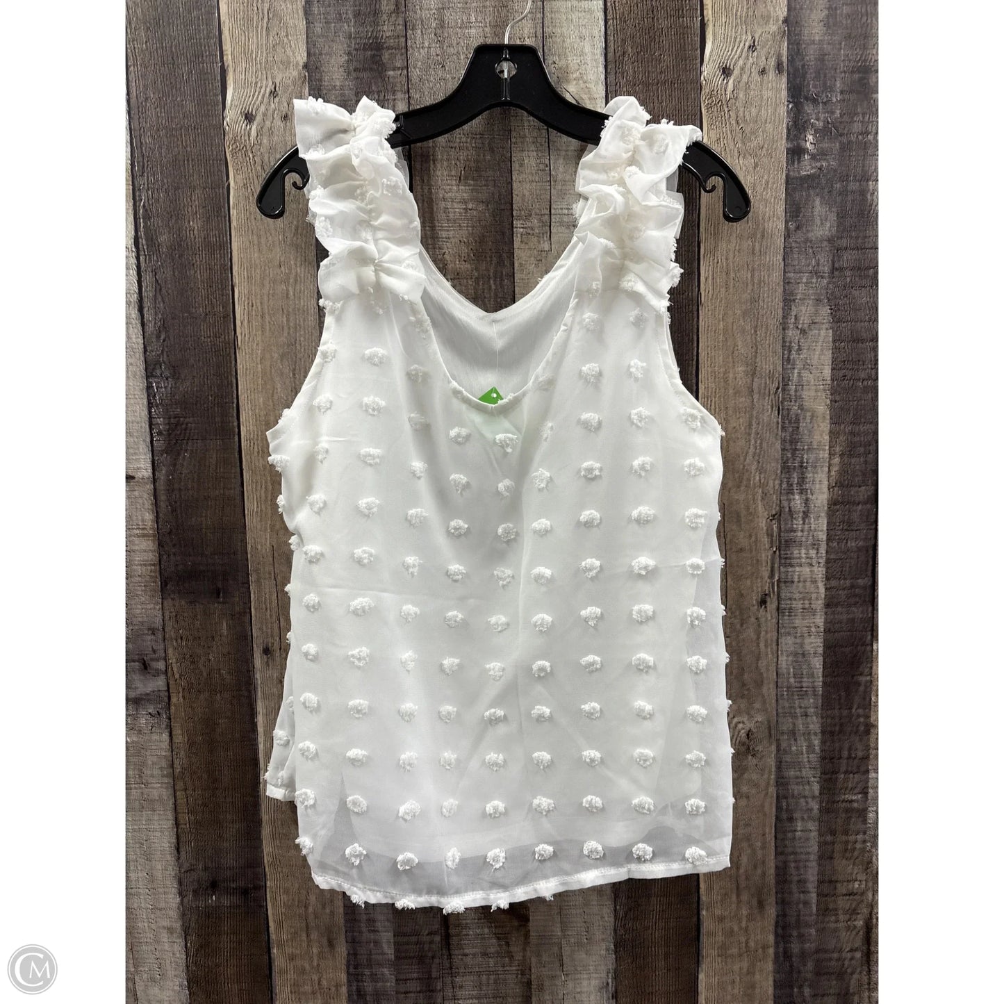 Top Sleeveless By Cmf In White, Size: M