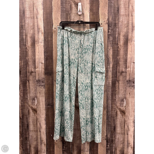 Pants Wide Leg By Any Body In Green & White, Size: M