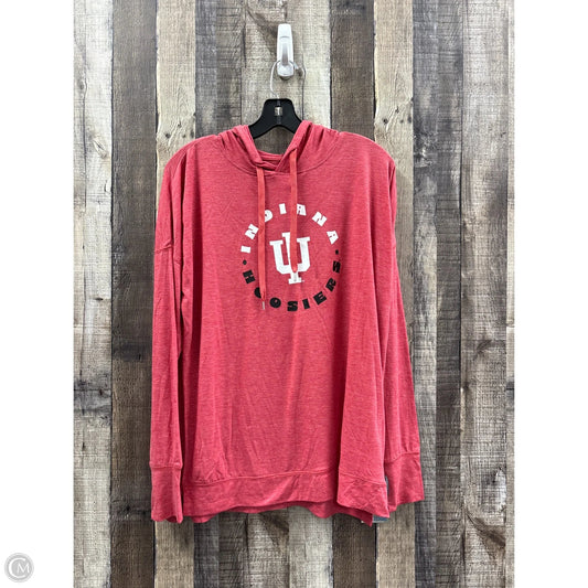 Athletic Sweatshirt Hoodie By Cme In Red, Size: S