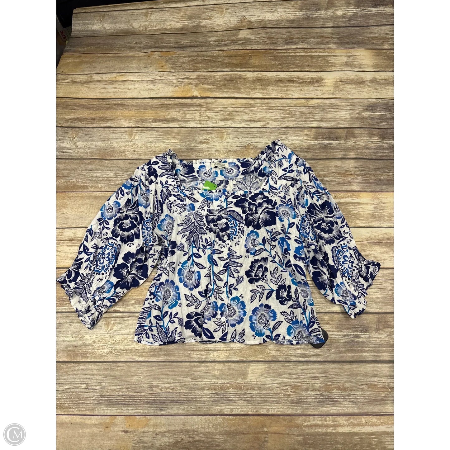 Top 3/4 Sleeve By Rachel Zoe In Floral Print, Size: M