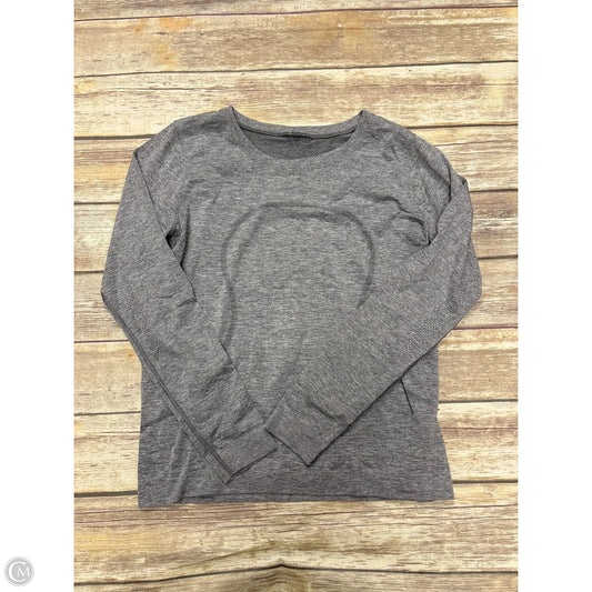 Athletic Top Long Sleeve Crewneck By Lululemon In Grey, Size: M